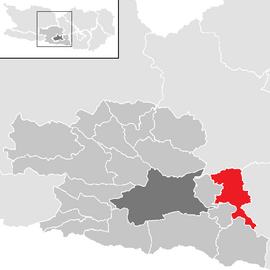 Poloha obce Velden am Wörther See v okrese Villach-vidiek (klikacia mapa)