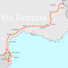 The Via Domitia crossing the Durance at Cavaillon