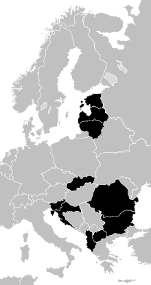 Map of member countries Vilnius group.svg