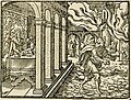 Lykaon omvandla til varulv. Illustrasjon til Metamorfosane av Ovid.