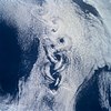 Von Karman vortices off the coast of Rishiri Island in the Sea of Japan