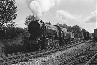 WD Austerity 2-10-0 'Dame Vera Lynn' departing Isfield. WD 2-10-0 at Isfield Sussex.jpg