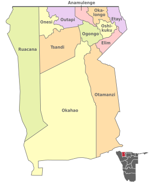 Wahlkreiskarte Omusati