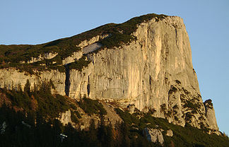 Gipfel der Steinplatte von Nordwesten