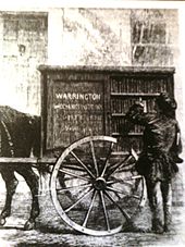 The Warrington Perambulating Library, from an 1860 edition of The Illustrated London News WarringtonPerambulatingLibrary.jpg