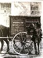 Hestedregen «bokbuss» i Warrington i Storbrittania rundt 1860.