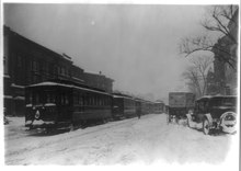 Street cars carrying passengers in January 1922 Washington dc trolley tieup on jan 28 1922.tif