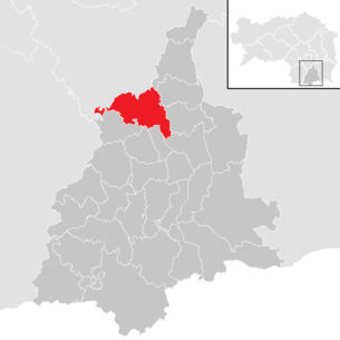 Lage der Gemeinde Wildon im Bezirk Leibnitz (anklickbare Karte)