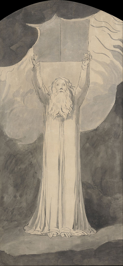 "Mosè riceve la Legge" di William Blake, ca. 1780