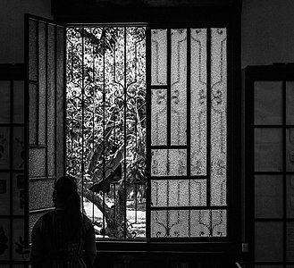 Woman and window