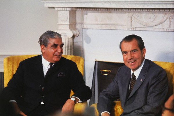President of Pakistan Yahya Khan with United States President Richard Nixon, 1970.
