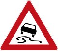 Sign 114 Slipperiness when road is wet or dirty