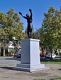 Thumbnail for Rocky statue in Žitište