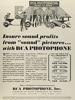RCA Photophone Early film audio synchronization system
