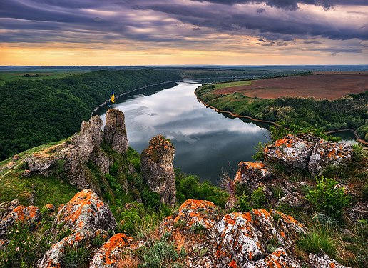 Morning at the Dniester river, Western Ukraine. Photograph: Sergnester (Serhii Nesterchuk)