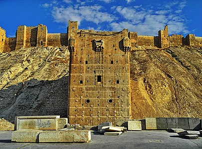 Castle of Aleppo's Eastern wall, Syria.