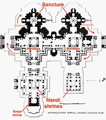 Halebidu Karnataka temple plan