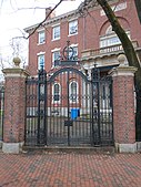 The 1881 gate on the north side of Harvard Yard