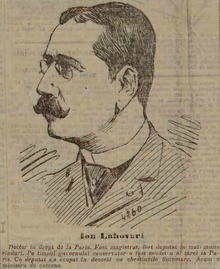 1899 - Ion Lahovary, sursa Adevărul, 12, nr. 3496, 14 aprilie 1899.PNG