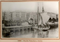 Un bateau de type « patache », d'origine ibérique, vers 1900.