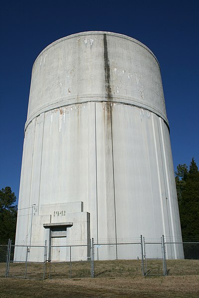 An old water tower in Butner