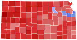 2020 United States Senate election in Kansas results map by county.svg