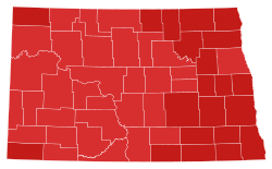 Results by county:
.mw-parser-output .legend{page-break-inside:avoid;break-inside:avoid-column}.mw-parser-output .legend-color{display:inline-block;min-width:1.25em;height:1.25em;line-height:1.25;margin:1px 0;text-align:center;border:1px solid black;background-color:transparent;color:black}.mw-parser-output .legend-text{}
Hoeven
70-80%
80-90% 2022 United States Senate Republican primary election in North Dakota results map by county.svg