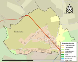 Kleurenkaart met landgebruik.