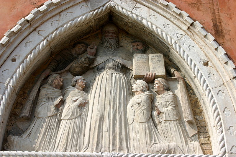 File:7395 - Venezia - Ex convento di S. Stefano - An. padovano - S. Agostino e frati (sec. XV) - Foto Giovanni Dall'Orto, 12-Aug-2007.jpg