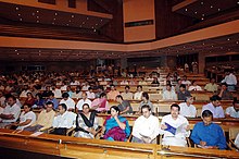 A huge response from the various media to Editors' Conference on Social Infrastructure 'Focus on Jammu & Kashmir' organised by the Press Information Bureau in Srinagar on June 22, 2006.jpg