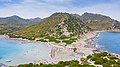 Aerial view of Punta Molentis Beach with a view to the Sarrabus Mountain, Sardinia, Italy (48399051771).jpg