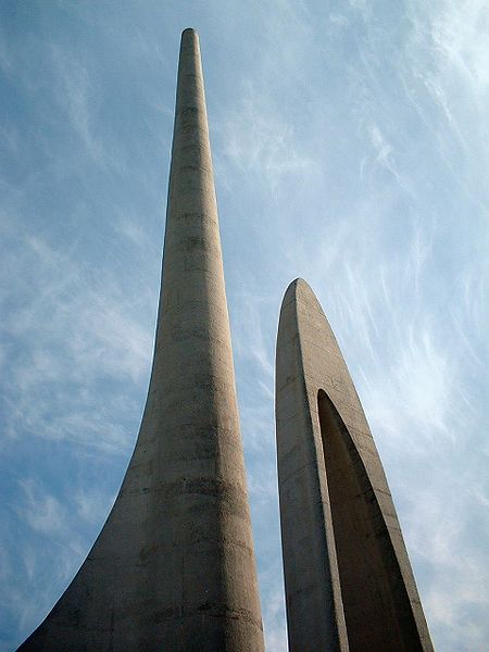 Obelisks of the Afrikaans Language Monument near Paarl