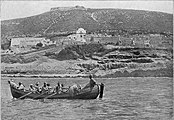 Die Bucht von Agadir mit der Kasbah (1905).