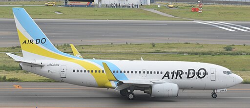 Air Do B737-781 (JA08AN) taxiing at Chubu International Airport