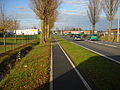 English: The entrance of Aire-sur-la-Lys, Pas-de-Calais, France, coming from Lillers, with its shopping mall. Français : L'entrée d'Aire-sur-la-Lys, Pas-de-Calais, France, venant de Lillers, avec sa zone commerciale.