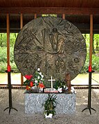 Bronce circular disco, Capilla Ecuménica de la autopista Krefeld-Geismühle