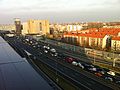 Amsterdam - file op EInsteinweg richting Coentunnel ter hoogte van Bos en Lommer