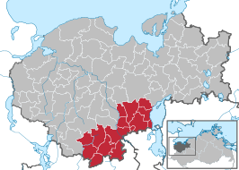 Kaart van Lützow-Lübstorf