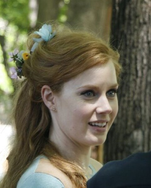 Adams on the set of Enchanted in 2006, which proved to be her breakout film