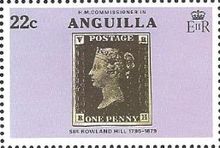 A 1979 stamp of Anguilla. Anguilla 22c Rowland Hill stamp 1979.jpg