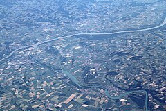 Rakousko Enns Řeka Donau Enns od jihozápadu IMG 9059.JPG