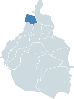 Vị trí của đô thị trong bang Distrito Federal