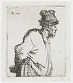 Peasant with his Hands behind his Back label QS:Len,"Peasant with his Hands behind his Back" label QS:Lnl,"Staande boer met de handen op de rug" . 1631. etching print. 6 × 5 cm (2.3 × 1.9 in). Various collections.