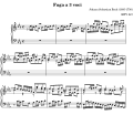 Measures 1-9 of "Fuga a 3 voci"