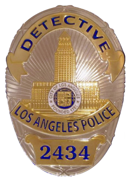 Badge of an LAPD detective