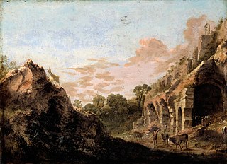 Landscape with ruins