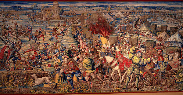 1525年的帕维亚之战，西班牙大败法国，接替为西欧的第一强权