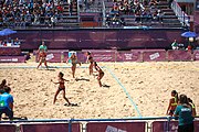 Deutsch: Beachhandball bei den Olympischen Jugendspielen 2018; Tag 4, 10. Oktober 2018; Mädchen, Vorrunde, Gruppe A - Ungarn-Chinese Taipei (Taiwan) 2:0 English: Beach handball at the 2018 Summer Youth Olympics at 10 October 2018 – Girls Preliminary Round Group A‎ – Hungary-Chinese Taipei 2:0