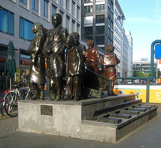 <i>Trains to Life – Trains to Death</i> Sculpture in Berlin, Germany