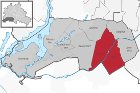 A kerület elhelyezkedése a Steglitz-Zehlendorf kerületben